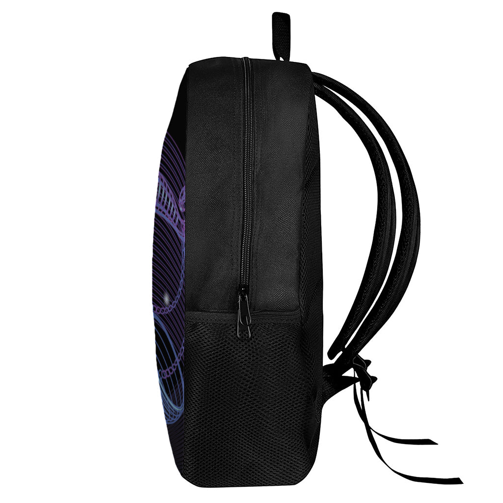 Dark Libra Zodiac Sign Print 17 Inch Backpack