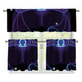 Dark Libra Zodiac Sign Print 3 Piece Kitchen Curtains