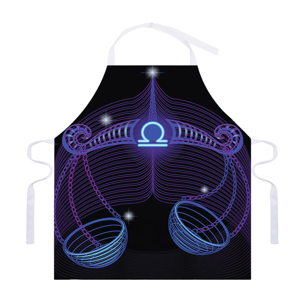 Dark Libra Zodiac Sign Print Adjustable Apron