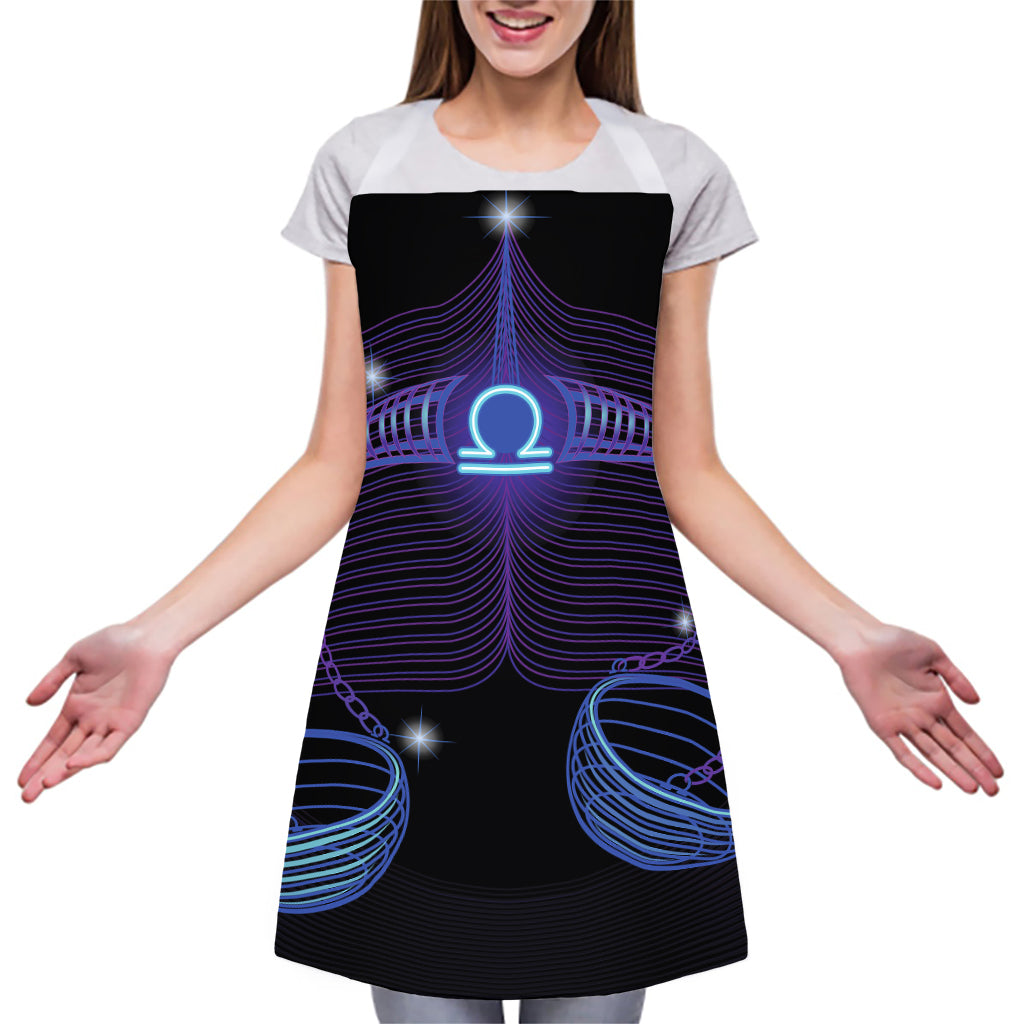 Dark Libra Zodiac Sign Print Adjustable Apron