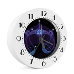 Dark Libra Zodiac Sign Print Alarm Clock