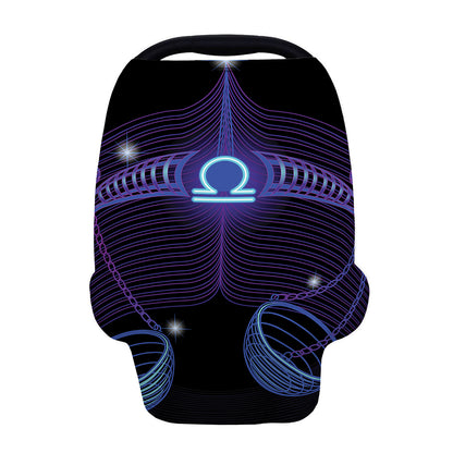 Dark Libra Zodiac Sign Print Baby Seat Cover