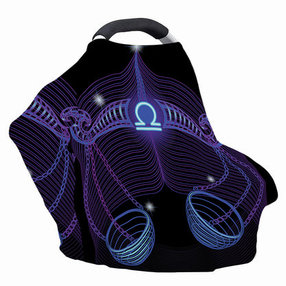 Dark Libra Zodiac Sign Print Baby Seat Cover