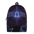 Dark Libra Zodiac Sign Print School Backpack