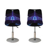 Dark Libra Zodiac Sign Print Bar Stool Covers