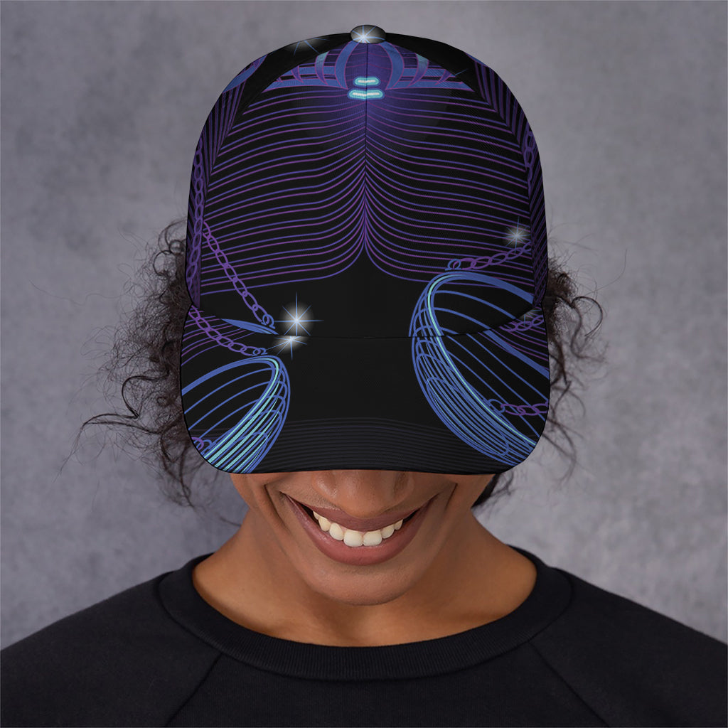 Dark Libra Zodiac Sign Print Baseball Cap