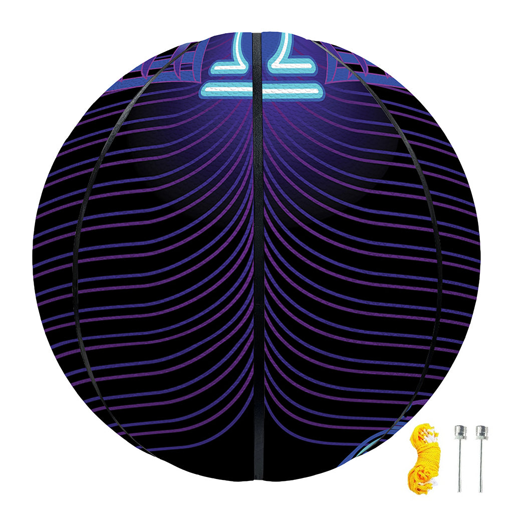 Dark Libra Zodiac Sign Print Basketball