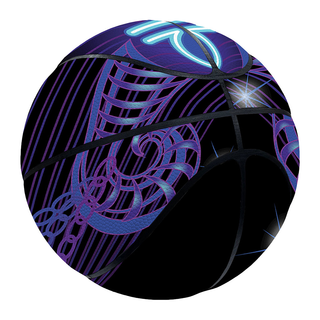 Dark Libra Zodiac Sign Print Basketball