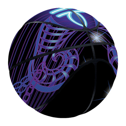 Dark Libra Zodiac Sign Print Basketball