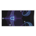 Dark Libra Zodiac Sign Print Beach Towel