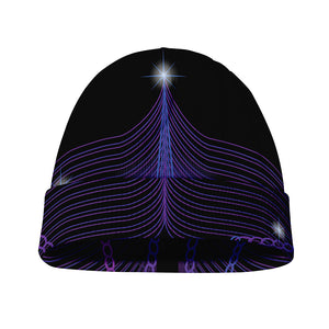 Dark Libra Zodiac Sign Print Beanie