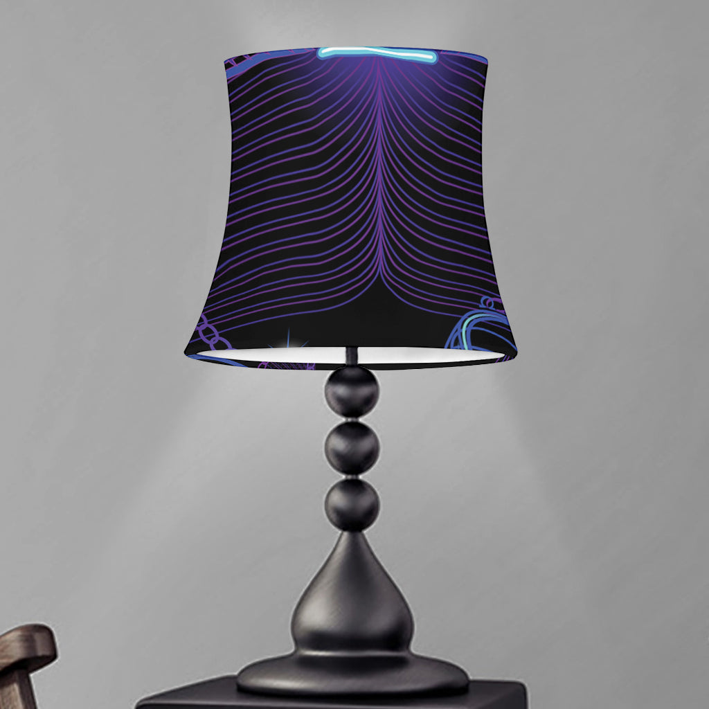 Dark Libra Zodiac Sign Print Bell Lamp Shade