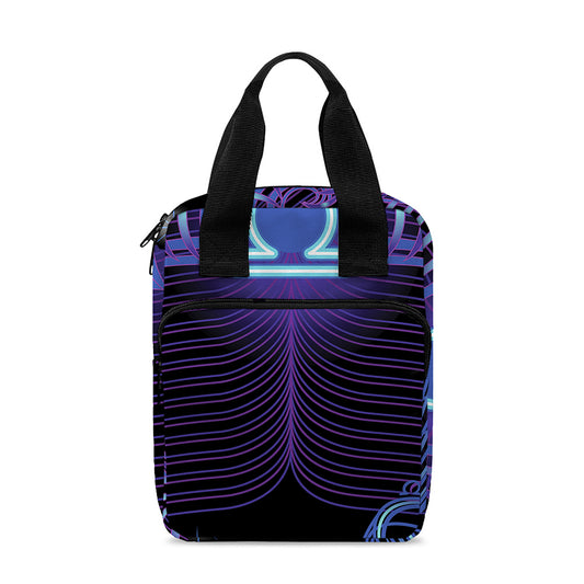 Dark Libra Zodiac Sign Print Bible Tote Bag