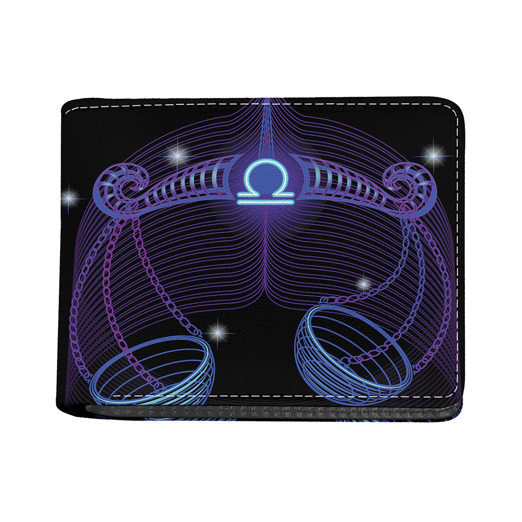 Dark Libra Zodiac Sign Print Bifold Wallet