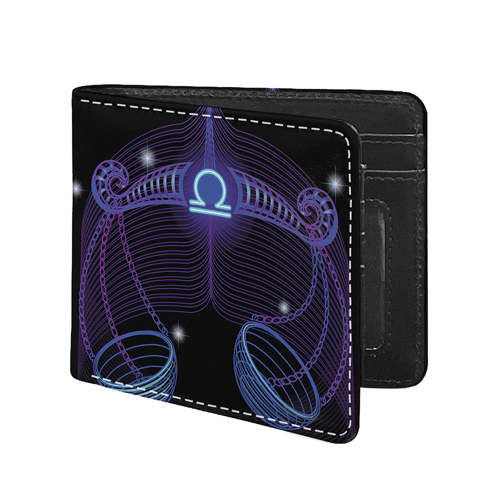 Dark Libra Zodiac Sign Print Bifold Wallet