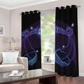 Dark Libra Zodiac Sign Print Dimout Grommet Curtains