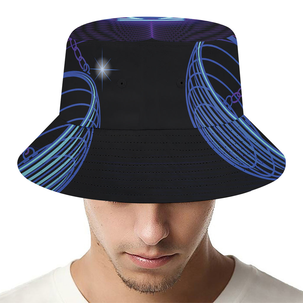 Dark Libra Zodiac Sign Print Bucket Hat