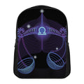 Dark Libra Zodiac Sign Print Casual Backpack