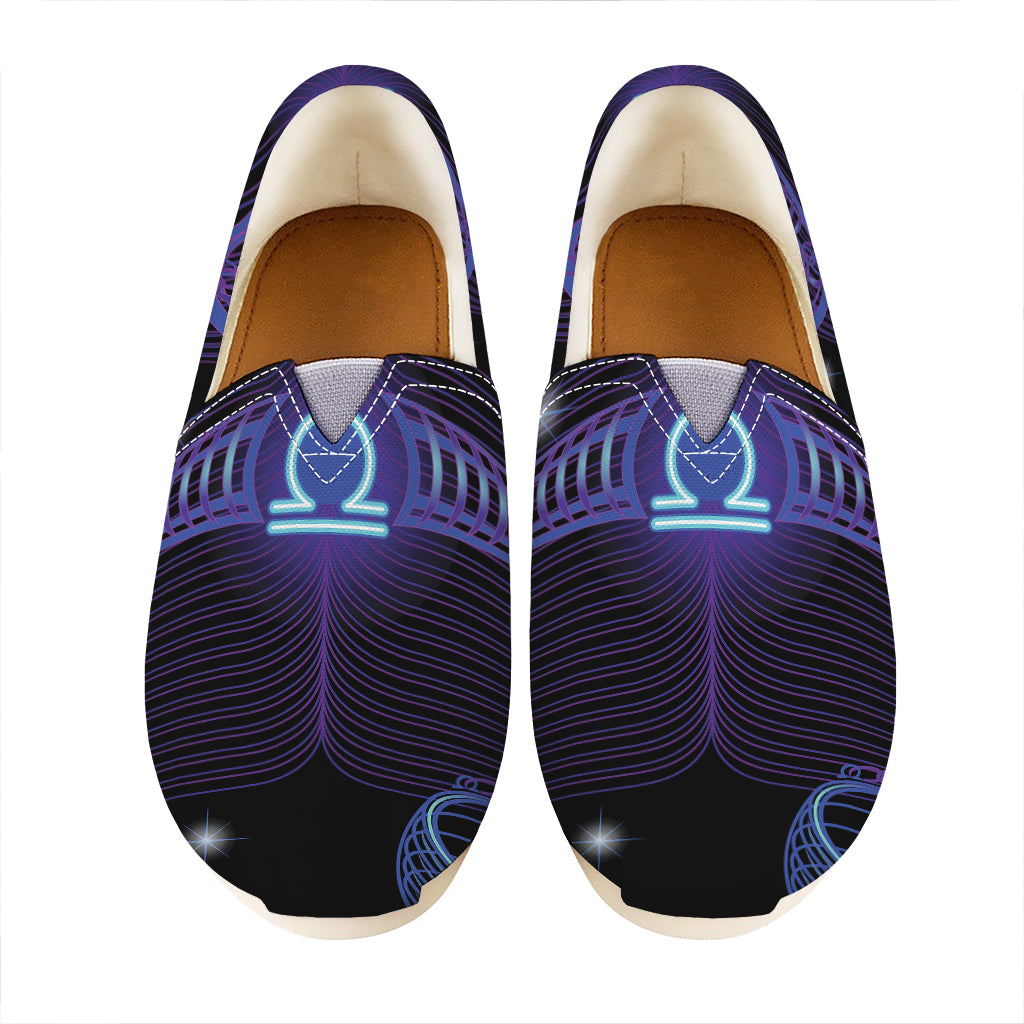 Dark Libra Zodiac Sign Print Casual Shoes