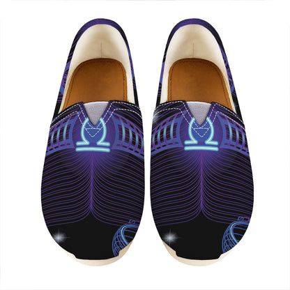 Dark Libra Zodiac Sign Print Casual Shoes