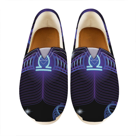 Dark Libra Zodiac Sign Print Casual Shoes