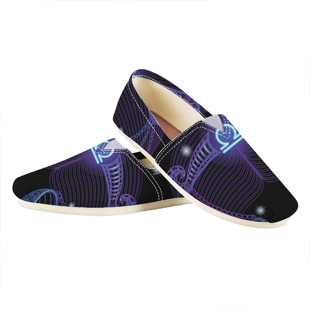 Dark Libra Zodiac Sign Print Casual Shoes