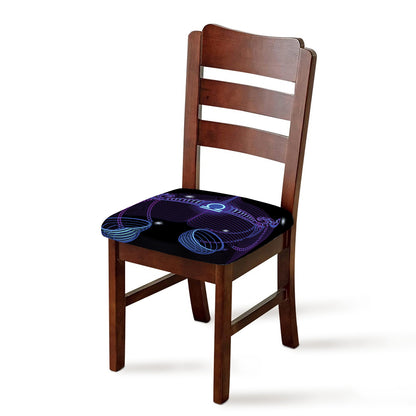 Dark Libra Zodiac Sign Print Chair Cushion Cover