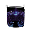 Dark Libra Zodiac Sign Print Collapsible Laundry Basket