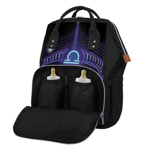 Dark Libra Zodiac Sign Print Diaper Bag