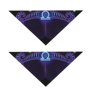 Dark Libra Zodiac Sign Print Dog Bandana