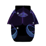 Dark Libra Zodiac Sign Print Dog Zip Up Hoodie