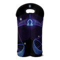 Dark Libra Zodiac Sign Print Double Neoprene Wine Tote