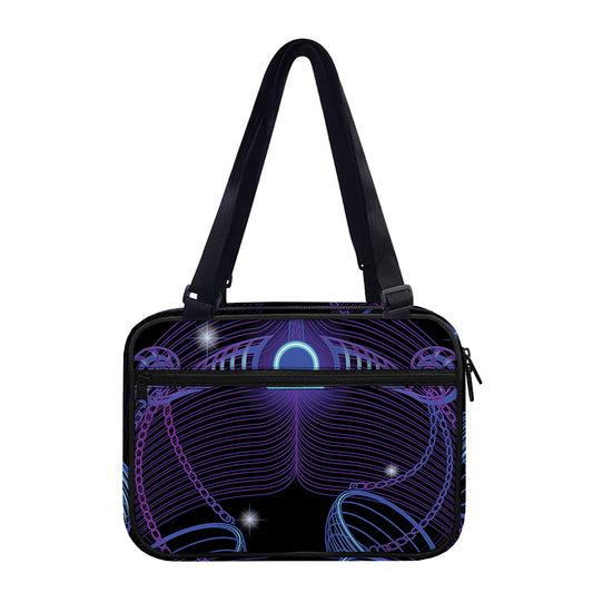 Dark Libra Zodiac Sign Print Double Strap Bible Bag