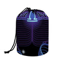 Dark Libra Zodiac Sign Print Drawstring Makeup Bag