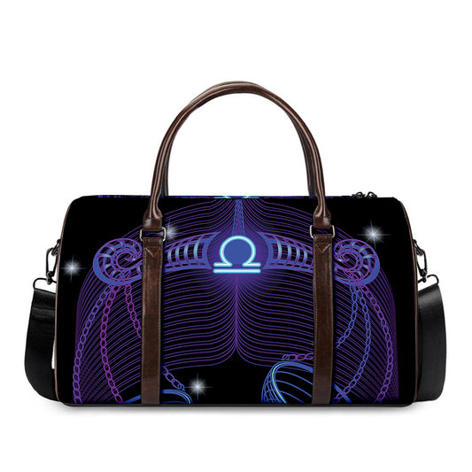 Dark Libra Zodiac Sign Print Duffle Bag