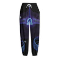 Dark Libra Zodiac Sign Print Fleece Lined Knit Pants