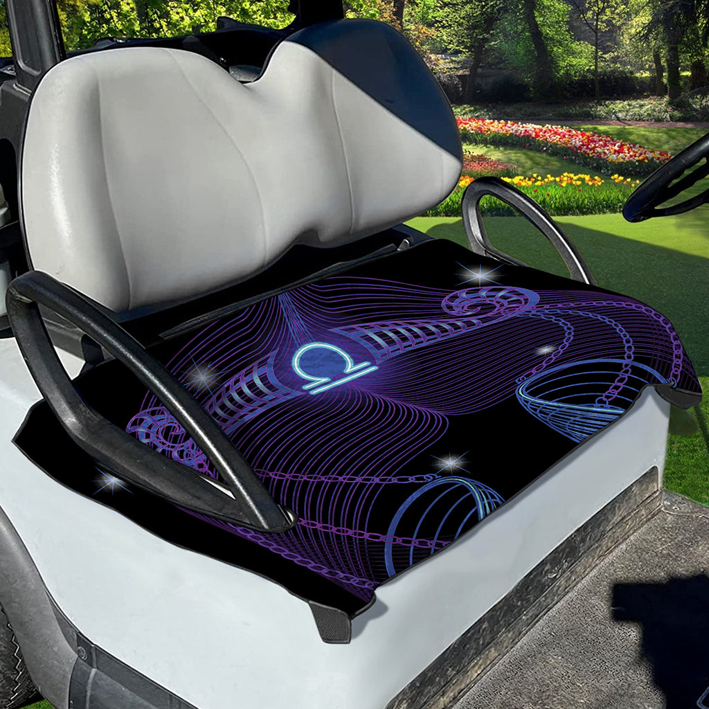 Dark Libra Zodiac Sign Print Golf Cart Seat Cover
