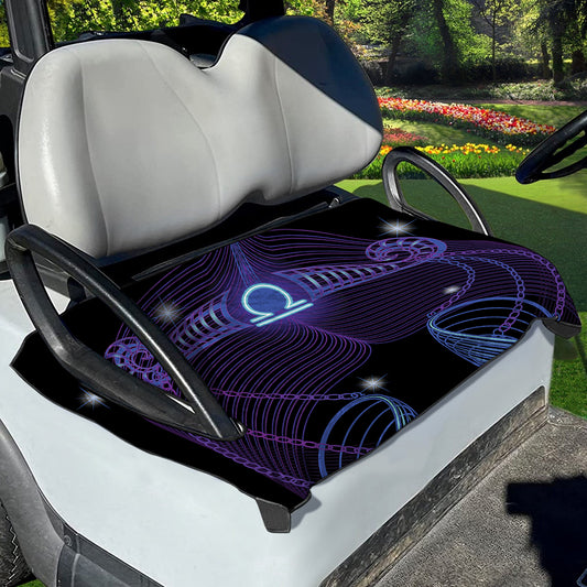 Dark Libra Zodiac Sign Print Golf Cart Seat Cover
