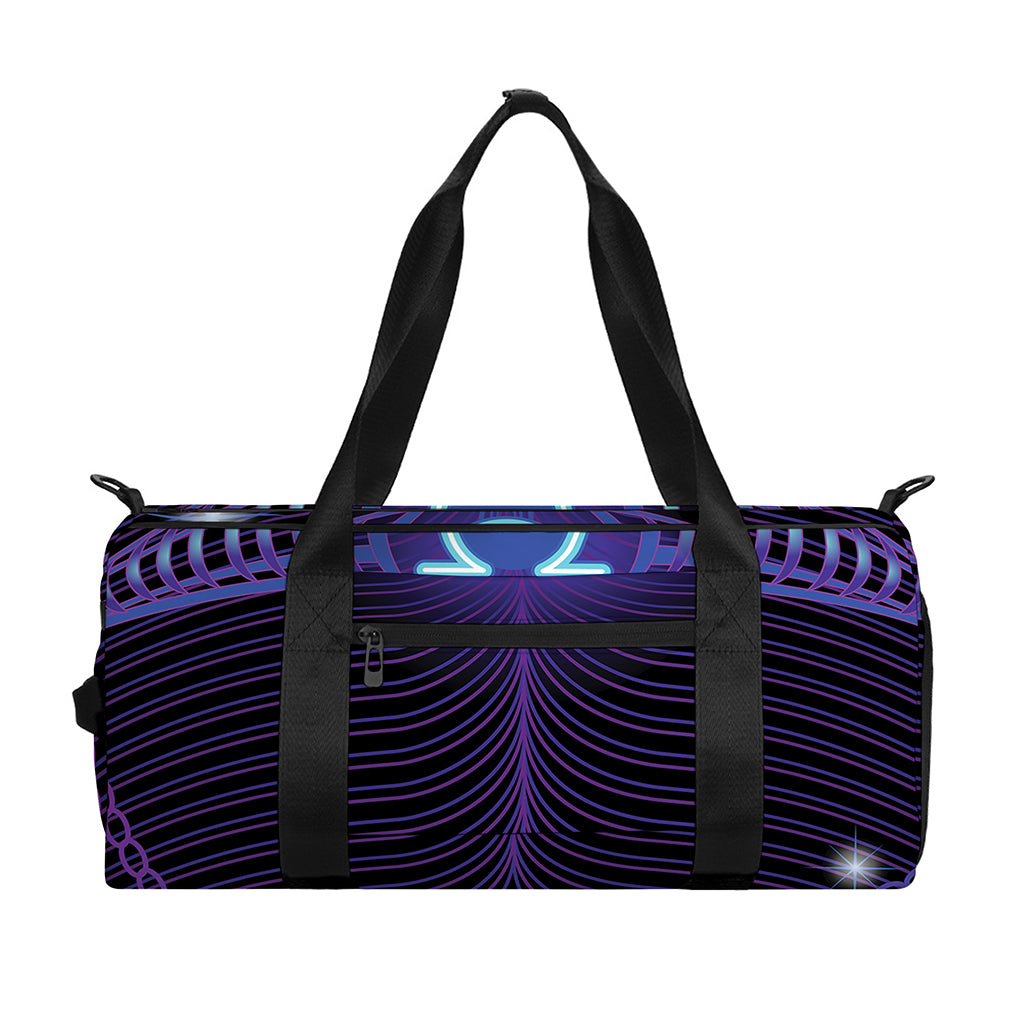 Dark Libra Zodiac Sign Print Gym Bag