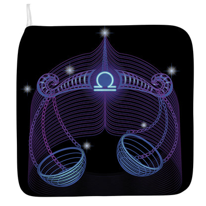 Dark Libra Zodiac Sign Print Hand Towel