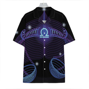 Dark Libra Zodiac Sign Print Hawaiian Shirt