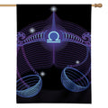 Dark Libra Zodiac Sign Print House Flag