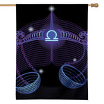 Dark Libra Zodiac Sign Print House Flag