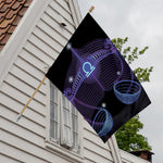 Dark Libra Zodiac Sign Print House Flag