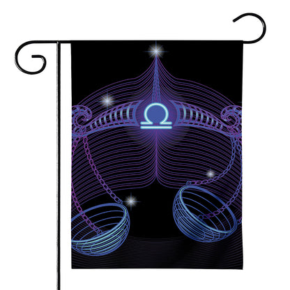 Dark Libra Zodiac Sign Print House Flag