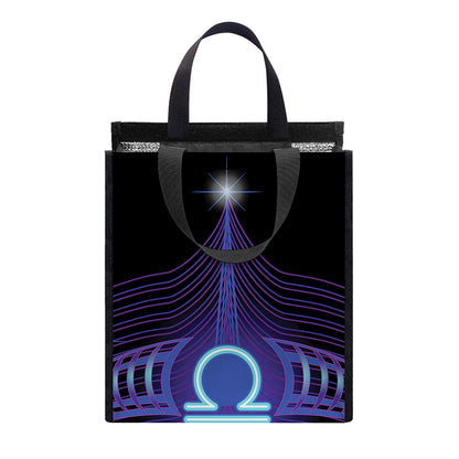 Dark Libra Zodiac Sign Print Insulated Lunch Tote