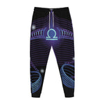 Dark Libra Zodiac Sign Print Jogger Pants