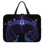 Dark Libra Zodiac Sign Print Laptop Sleeve With Handle