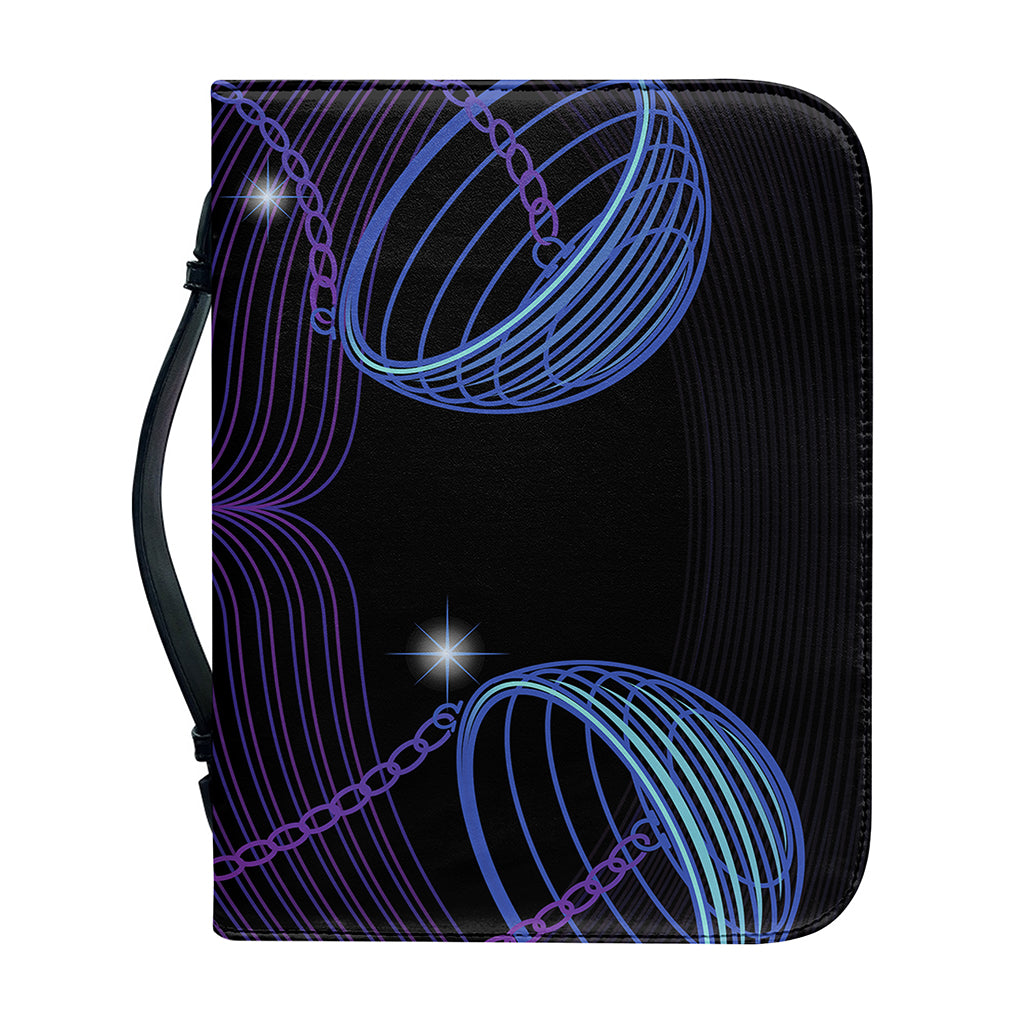 Dark Libra Zodiac Sign Print Leather Bible Cover
