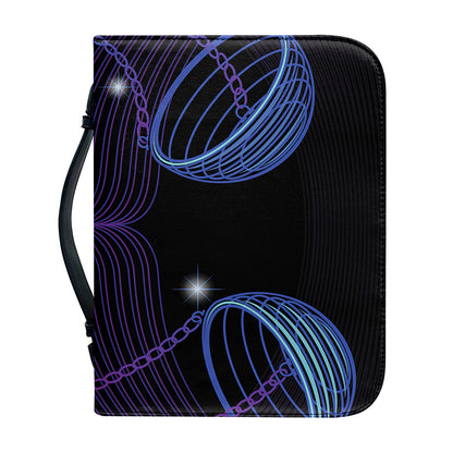 Dark Libra Zodiac Sign Print Leather Bible Cover